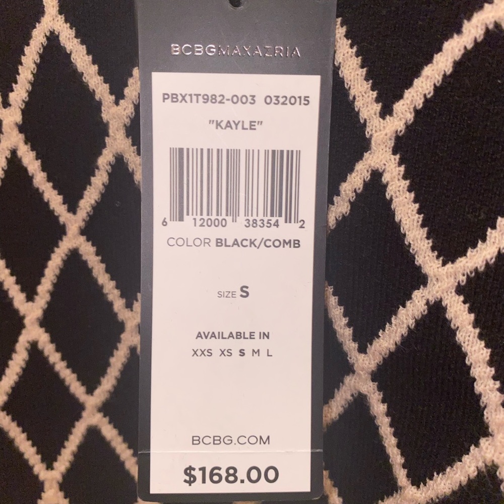 Bcbgmaxazria color block detail black/comb top - Picture 7 of 9